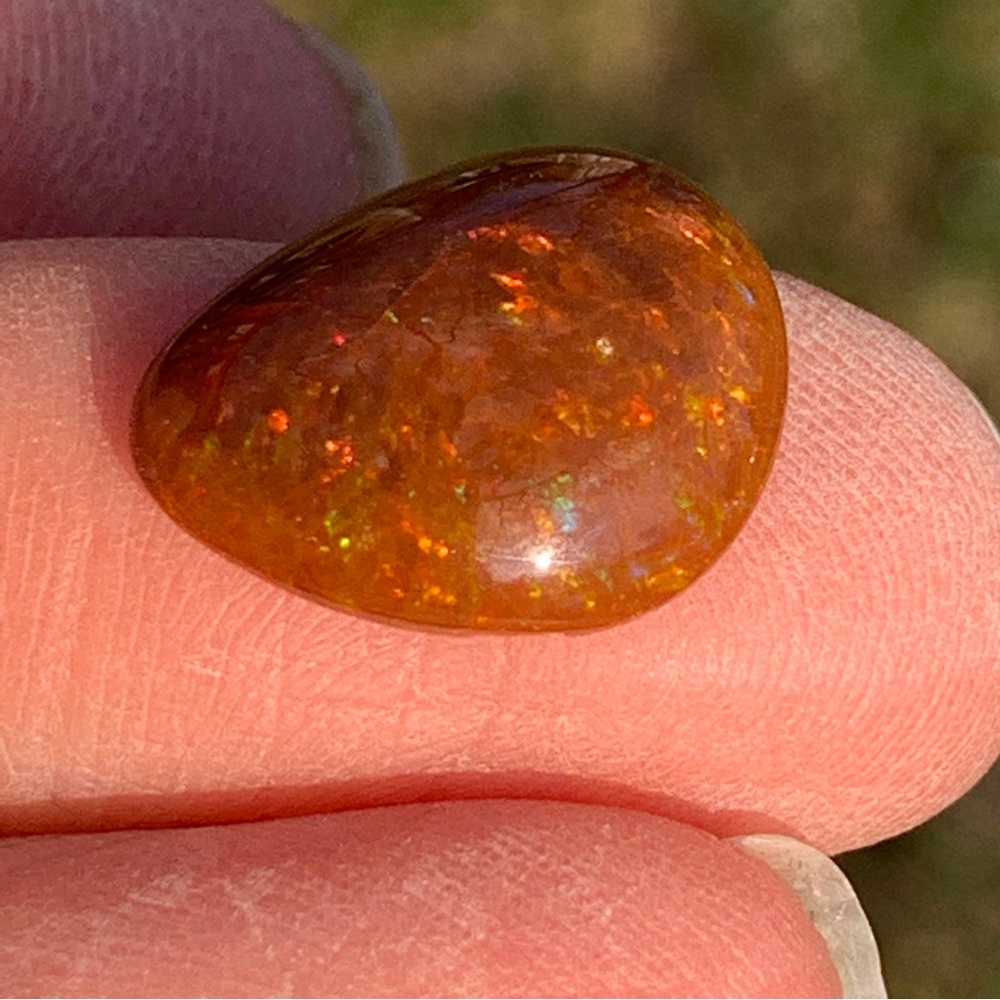 4.54 Ct Rare Natural Ethiopian Mezezo Shewa Chocolate Fire Opal - Picture 11 of 17